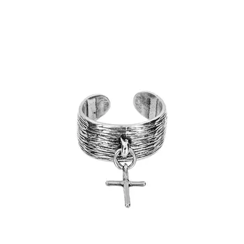 Кольцо Крест, серебро 925