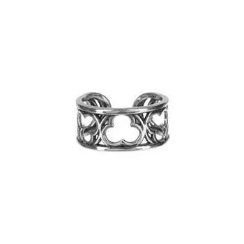 Кольцо Трилистник - трифоль, серебро 925