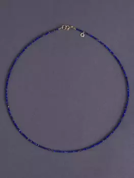 Колье-чокер из лазурита и золота 585 пробы "Indigo"