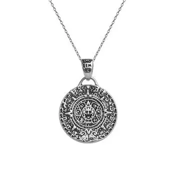 Колье Календарь 27 мм, серебро 925