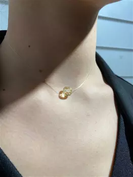 Колье-невидимка с цитрином