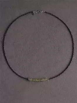 Колье "Royal Citrine" из черной шпинели и цитрина