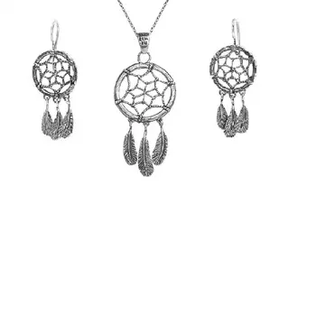 Комплект Ловец снов, серебро 925
