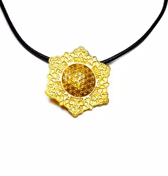 Кулон Цветок жизни 27 мм, золото 750