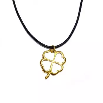 Кулон Клевер четырехлистный, золото 585