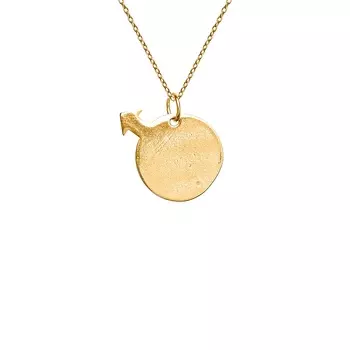 Кулон МЕМО Мужской гендерный знак на цепи, золото 585