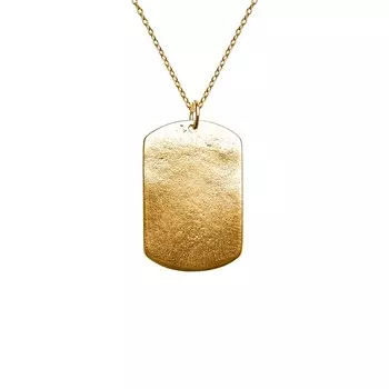 Кулон МЕМО Жетон на цепи, золото 585