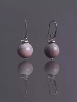 Серьги из розового агата Pink Powder