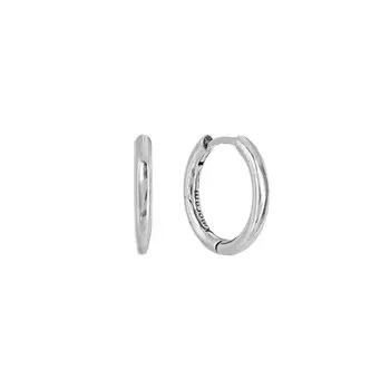 Серьги Круг большой, серебро 925