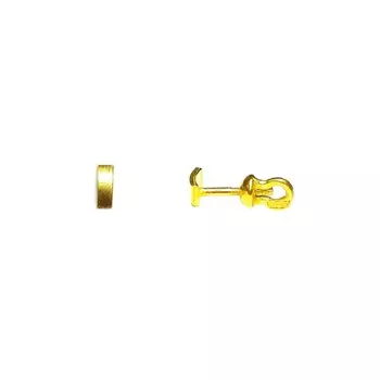 Серьги пусеты Плоскость, золото 750