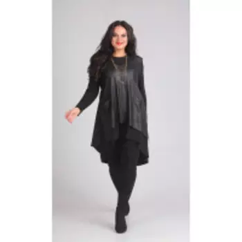 Блузка Andrea Style-00119б В цвете: Черный; Размеры: 56,58,60,62