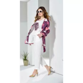 Блузка Anna Majewska-Ф193P В цвете: Розовый; Размеры: 56,50,52,54