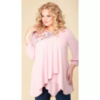 Блузка Асолия-4062/2 В цвете: Розовый; Размеры: 56,52,54