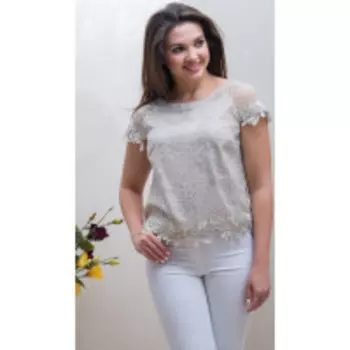 Блузка Condra-10119 В цвете: Бежевый; Размеры: 46,48,44,42