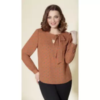 Блузка Дали-2525 В цвете: Коричневый; Размеры: 56,52,48,54