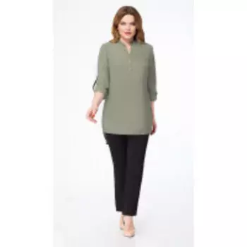 Блузка Дали-3312 В цвете: Зеленый; Размеры: 56,58,60,62