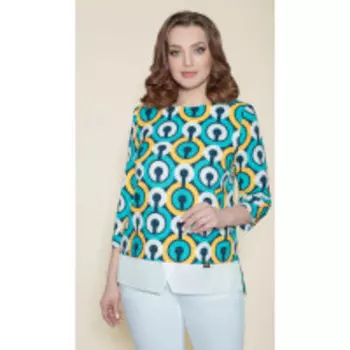 Блузка Дали-3373 В цвете: Разноцветный; Размеры: 56,50,52,48,54