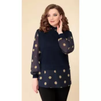 Блузка Дали-3394 В цвете: Синий; Размеры: 50,46,48