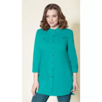 Блузка Дали-4396 В цвете: Зеленый; Размеры: 56,58,60,52