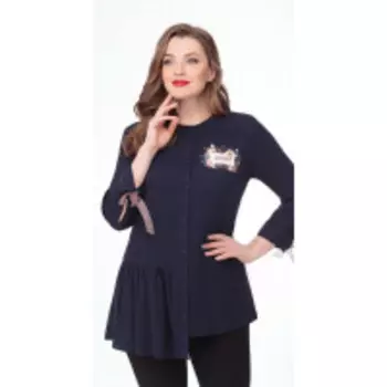 Блузка Дали-5452 В цвете: Синий; Размеры: 56,50,52,46,48,54