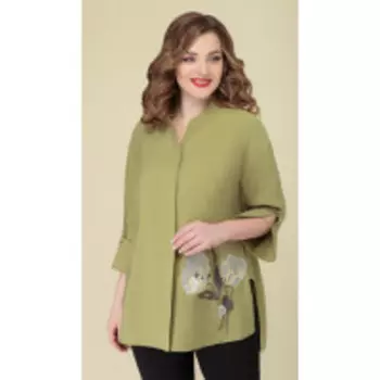 Блузка Дали-5484 В цвете: Зеленый; Размеры: 46,48,44