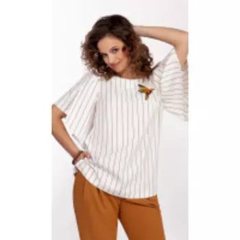 Блузка DilanaVIP-1705 В цвете: Белый; Размеры: 50,52,46,48,54