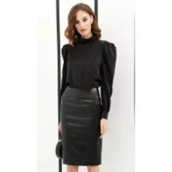 Блузка DiLiaFashion-0402 В цвете: Черный; Размеры: 50,52,46,48,44,42