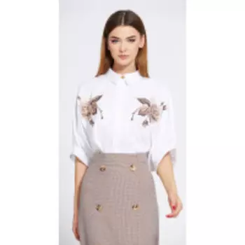 Блузка EOLA-1807 В цвете: Белый; Размеры: 48