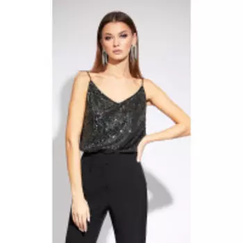 Блузка EOLA-1953/1 В цвете: Черный, Серый; Размеры: 46,44