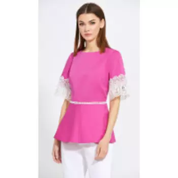 Блузка EOLA-2029 В цвете: Розовый; Размеры: 46,48,44