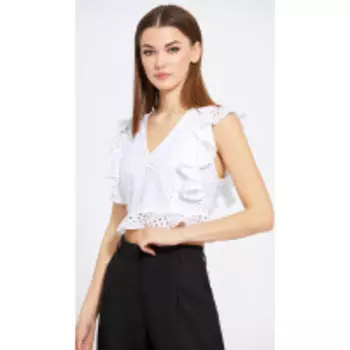 Блузка EOLA-2047/1 В цвете: Белый; Размеры: 46,48,44