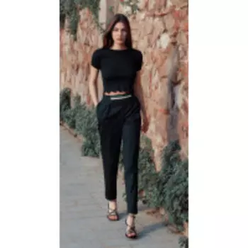 Блузка Favorini-21666 В цвете: Черный; Размеры: 46,48,44