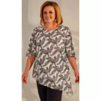 Блузка Golden Valley-26315-2 В цвете: Черный, Разноцветный; Размеры: 56,58,60,62