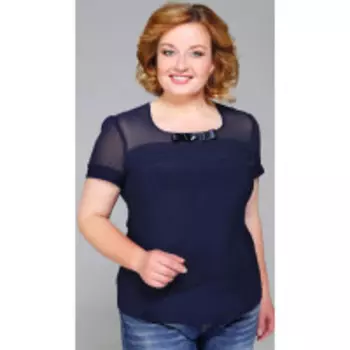 Блузка Hit-Медея и К 1751 В цвете: Синий; Размеры: 56,58,60,50,52,48,54