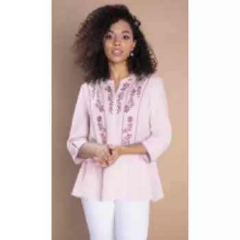 Блузка Юрс-21-554-2 В цвете: Розовый; Размеры: 50,52,46,48,54,44