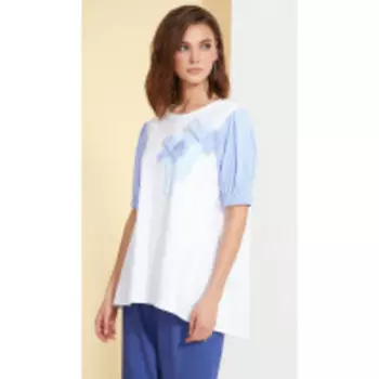 Блузка Kaloris-1672 В цвете: Белый; Размеры: 50,52,46,48,44,42