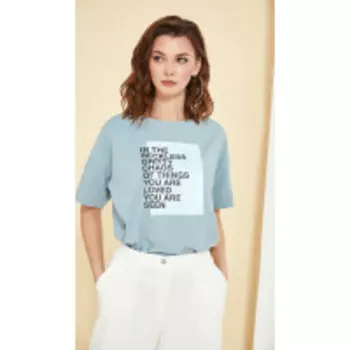 Блузка Kaloris-1715 В цвете: Голубой; Размеры: 50,52,46,48,44,42