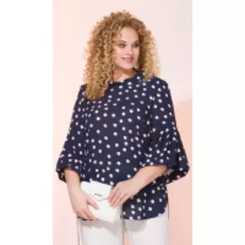 Блузка Лилиана-924 В цвете: Синий; Размеры: 50,52