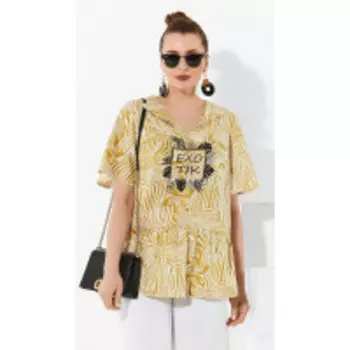 Блузка Lissana-4252 В цвете: Желтый; Размеры: 56,52,54