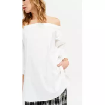 Блузка Люше-2556 В цвете: Белый; Размеры: 50,52,46,48,54,44