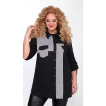 Блузка Matini-41418 В цвете: Черный; Размеры: 56,58,60,62,64,66