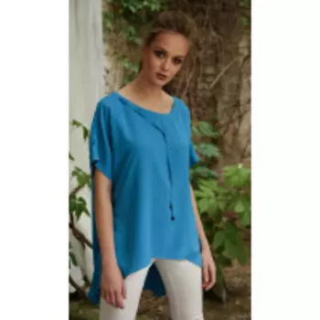 Блузка MAX-1-011 В цвете: Голубой; Размеры: 56,58,60,50,52,46,48,54,44,42