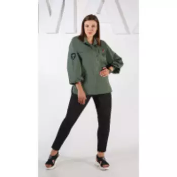 Блузка MAX-1-013 В цвете: Зеленый; Размеры: 56,60,50,52,46,48,54,44