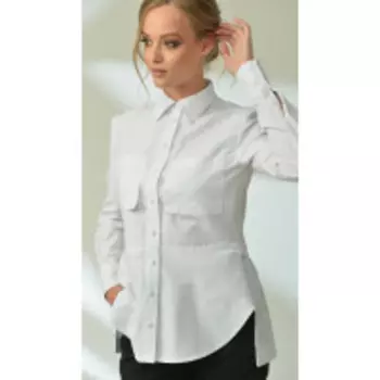 Блузка MAX-1-016 В цвете: Белый; Размеры: 56,50,52,46,48,54,44,42