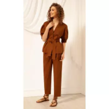 Блузка Nova Line-20347 В цвете: Коричневый; Размеры: 50,52,46,48,44,42