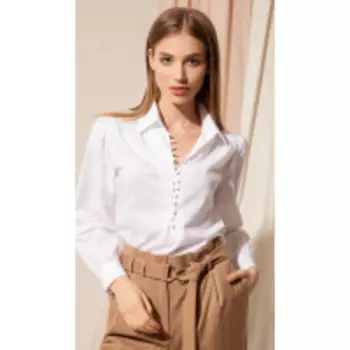 Блузка Nova Line-20373 В цвете: Белый; Размеры: 52,46,42