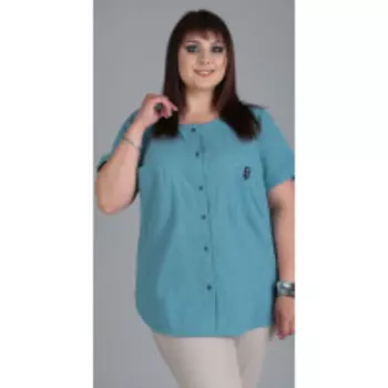 Блузка Novella Sharm-3542 В цвете: Зеленый; Размеры: 60,62,64,66,68,70,72