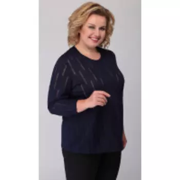 Блузка Novella Sharm-3570-блуза В цвете: Синий; Размеры: 62,64,66,68