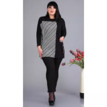 Блузка Novella Sharm-3644 В цвете: Черный; Размеры: 64,66,68,70,72,74