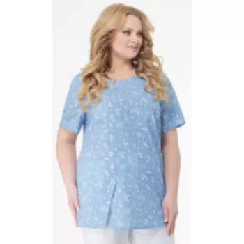 Блузка Novella Sharm-3729-1 В цвете: Голубой; Размеры: 60,66,68